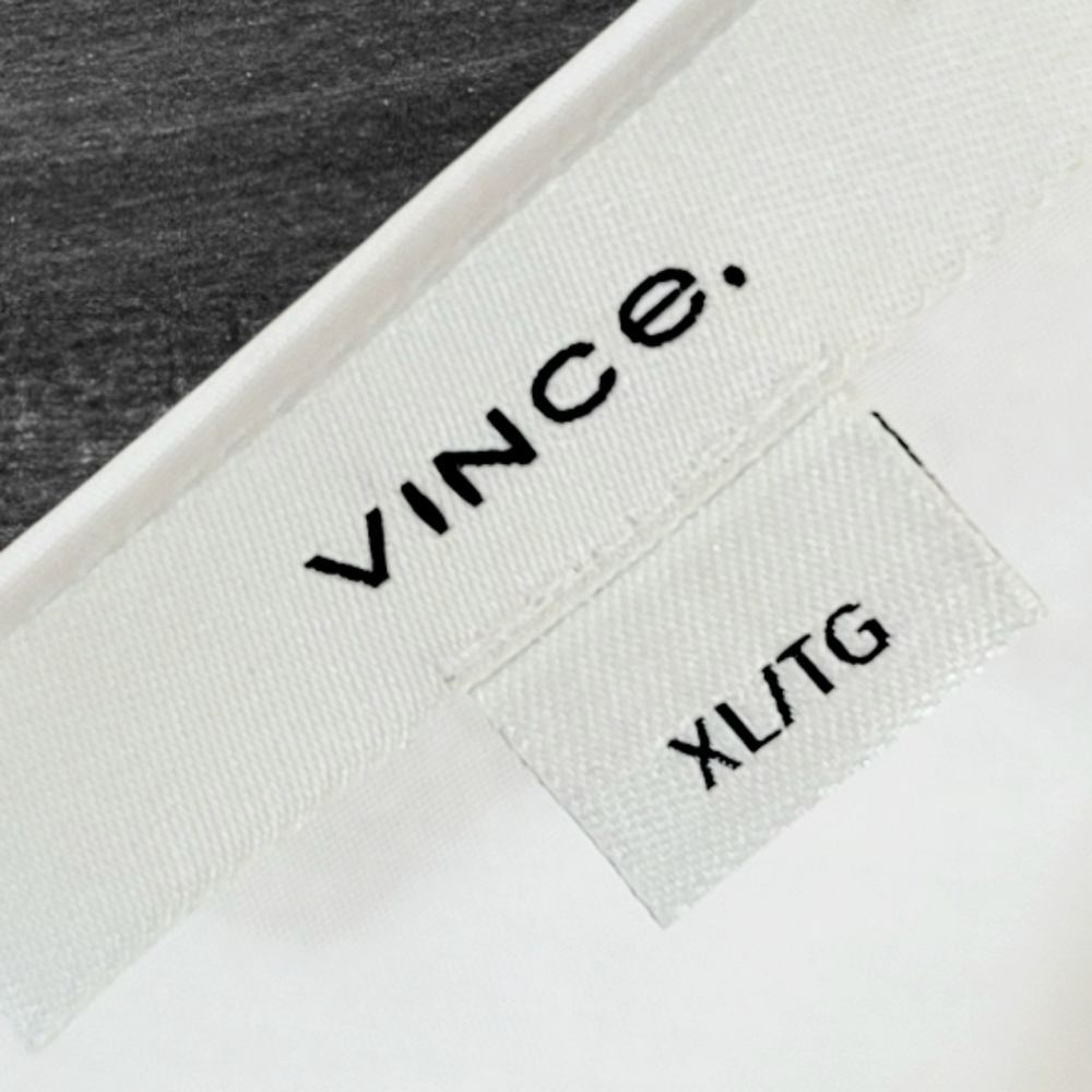 NWT VINCE Sleeveless V-Neck Wrap Side Tie Pleated Midi Dress Optic White XL - Picture 9 of 12